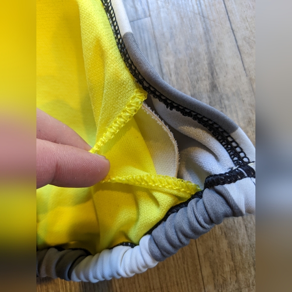 Xhilaration white and black check swim suit - Picture 5 of 5